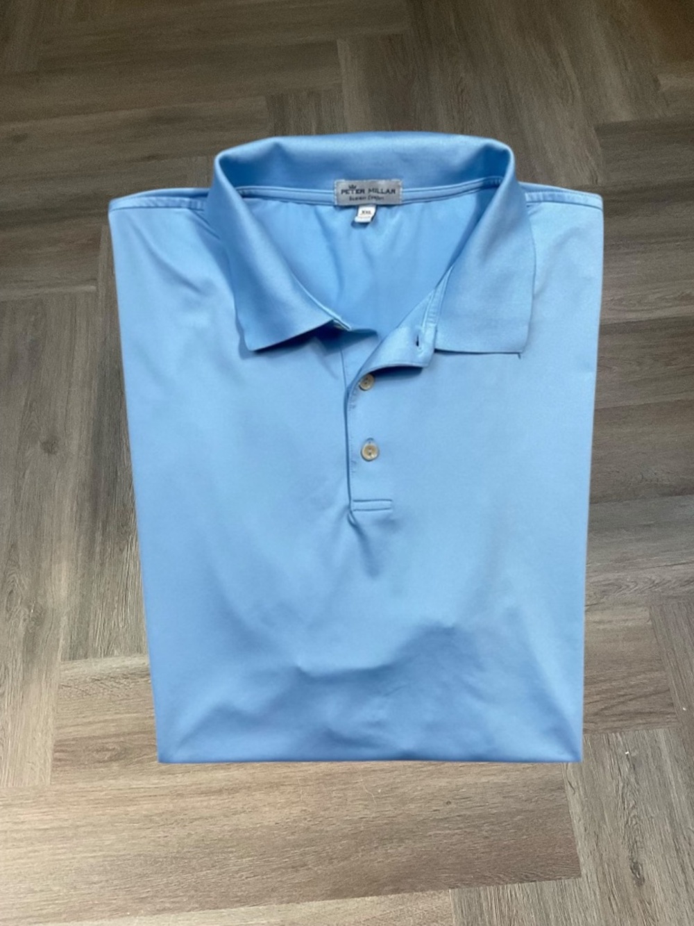 Peter Millar Summer Comfort Golf Performance Polo Shirt Mens XXL Light Blue